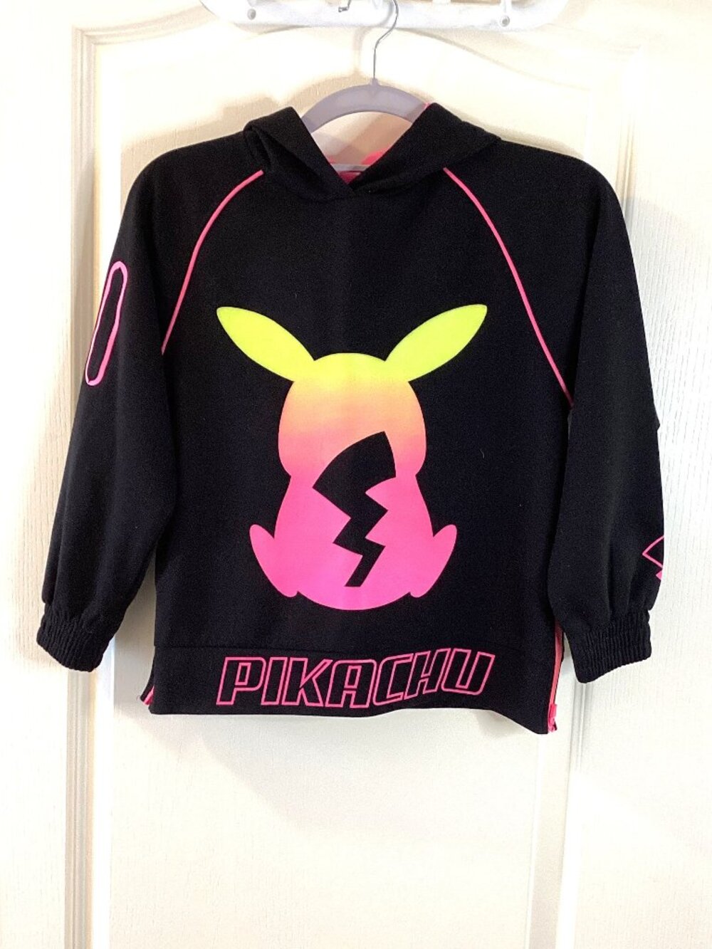 Zara Pokémon Pikachu Children's Girls Black Kid's Graphic Pullover Hoodie
